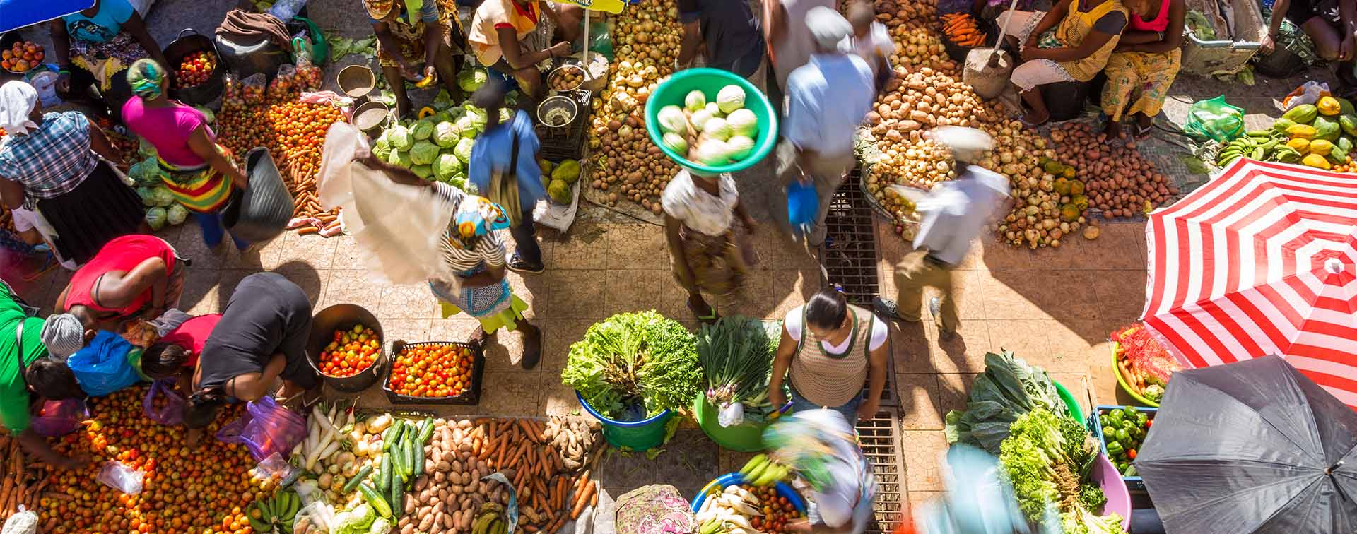 African vegetable market Assomada, Santiago Island