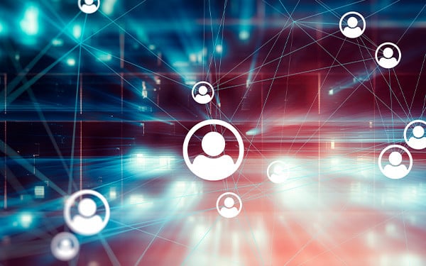 User based blockchain futuristic technology background