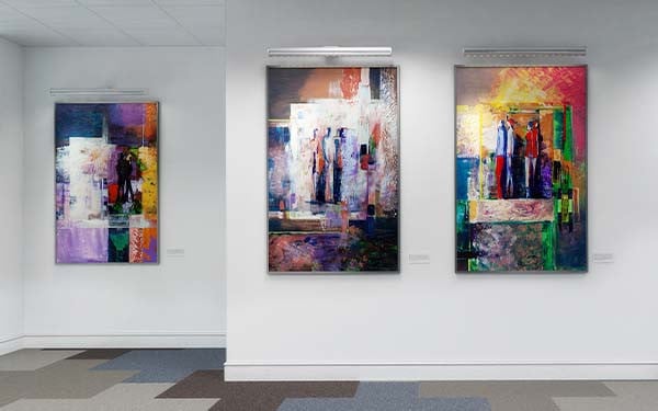 Art exhibition lot. 3D visualization