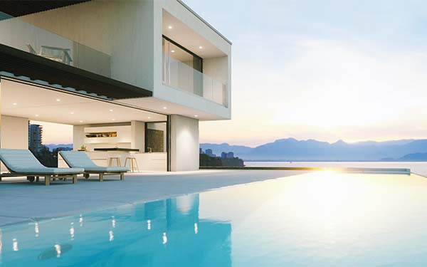 Luxury Holiday Villa With Infinity Pool At Sunset
