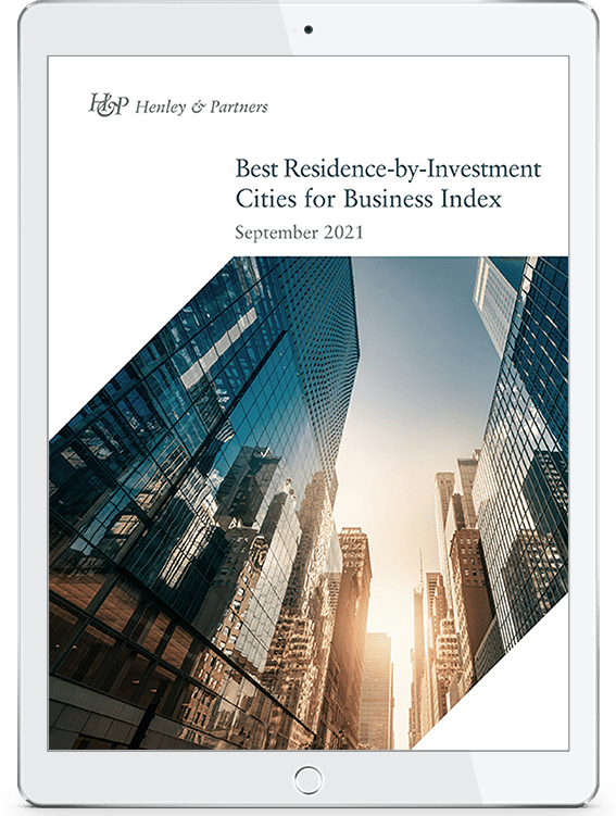 Best Residence-by-Investment Cities for Business Index September 2021 Cover