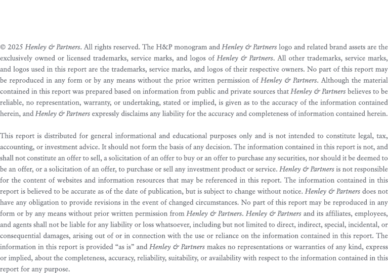 © 2025 Henley & Partners. All rights reserved. The H&P monogram and Henley & Partners logo and related brand assets a...