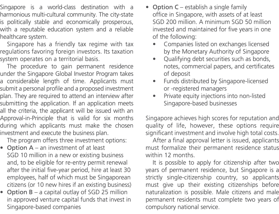Singapore is a world class destination with a harmonious multi cultural community. The city state is politically stab...