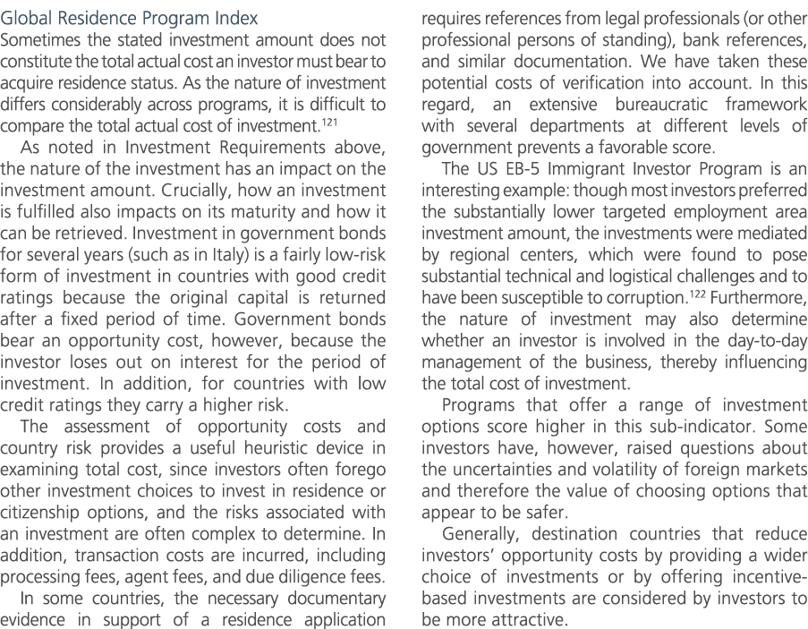 Global Residence Program Index Sometimes the stated investment amount does not constitute the total actual cost an in...