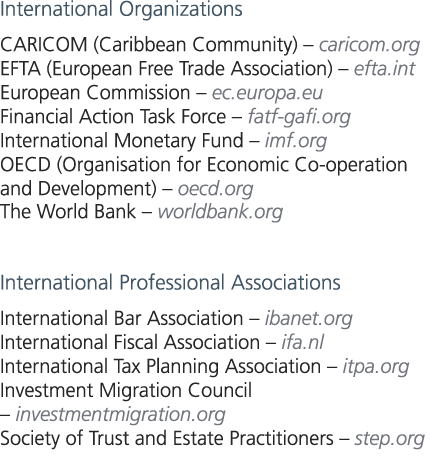 International Organizations CARICOM (Caribbean Community) – caricom.org EFTA (European Free Trade Association) – efta...