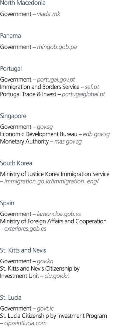 North Macedonia Government – vlada.mk Panama Government – mingob.gob.pa Portugal Government – portugal.gov.pt Immigra...