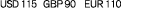 USD 115 GBP 90 EUR 110