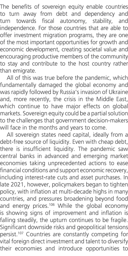 The benefits of sovereign equity enable countries to turn away from debt and dependency and turn towards fiscal auton...