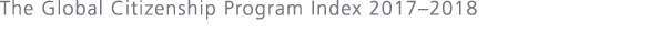 The Global Citizenship Program Index 2017–2018